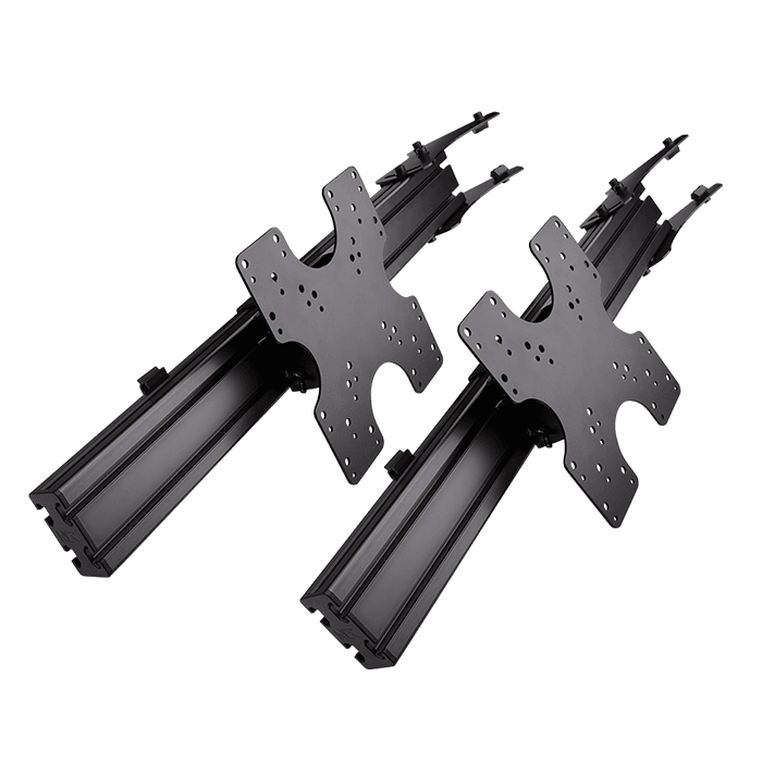 ELITE FREESTANDING TRIPLE MONITOR STAND ADD ON CARBON GREY